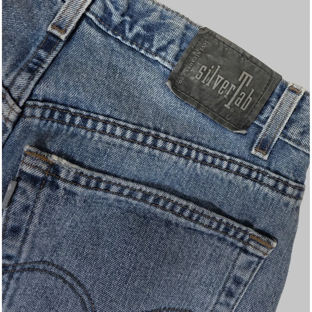 Levi's SilverTab Straight‎ and Loose Mens Jeans 32x32 Medium Wash Blue Denim